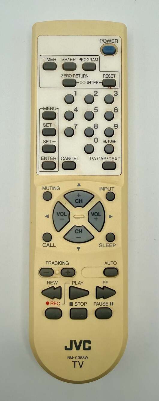 JVC RM-C388W TV VCR Combo Remote Control